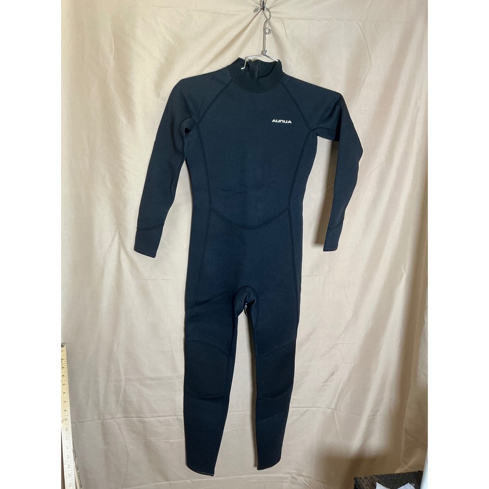 Aunua Wetsuit Kids Youth 16 Black New Full Body Neoprene Back Zip Long Sleeve
